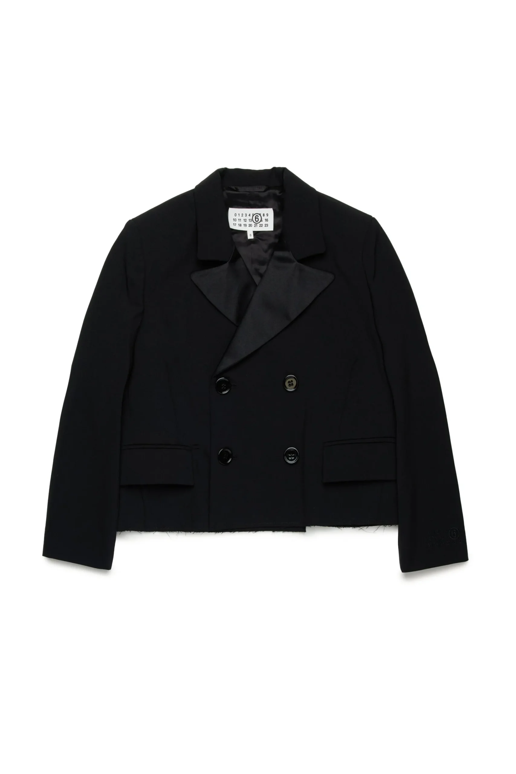 Jackets And Padded Jackets | Party Looks>MM6 MAISON MARGIELA Cool wool double-breasted blazer jacket black