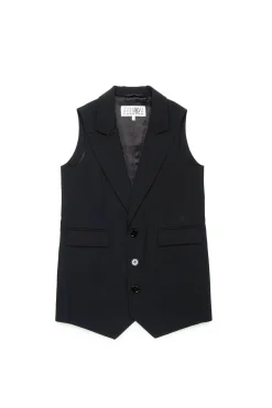 Jackets And Padded Jackets | Jackets And Padded Jackets>MM6 MAISON MARGIELA Cool wool formal waistcoat black