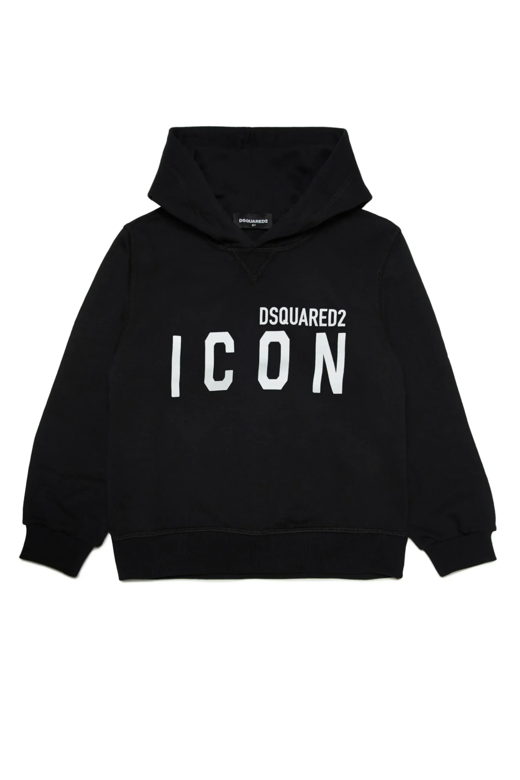 Sweatshirts | Sweatshirts>DSQUARED2 Cotton hooded sweatshirt with logo Icon black