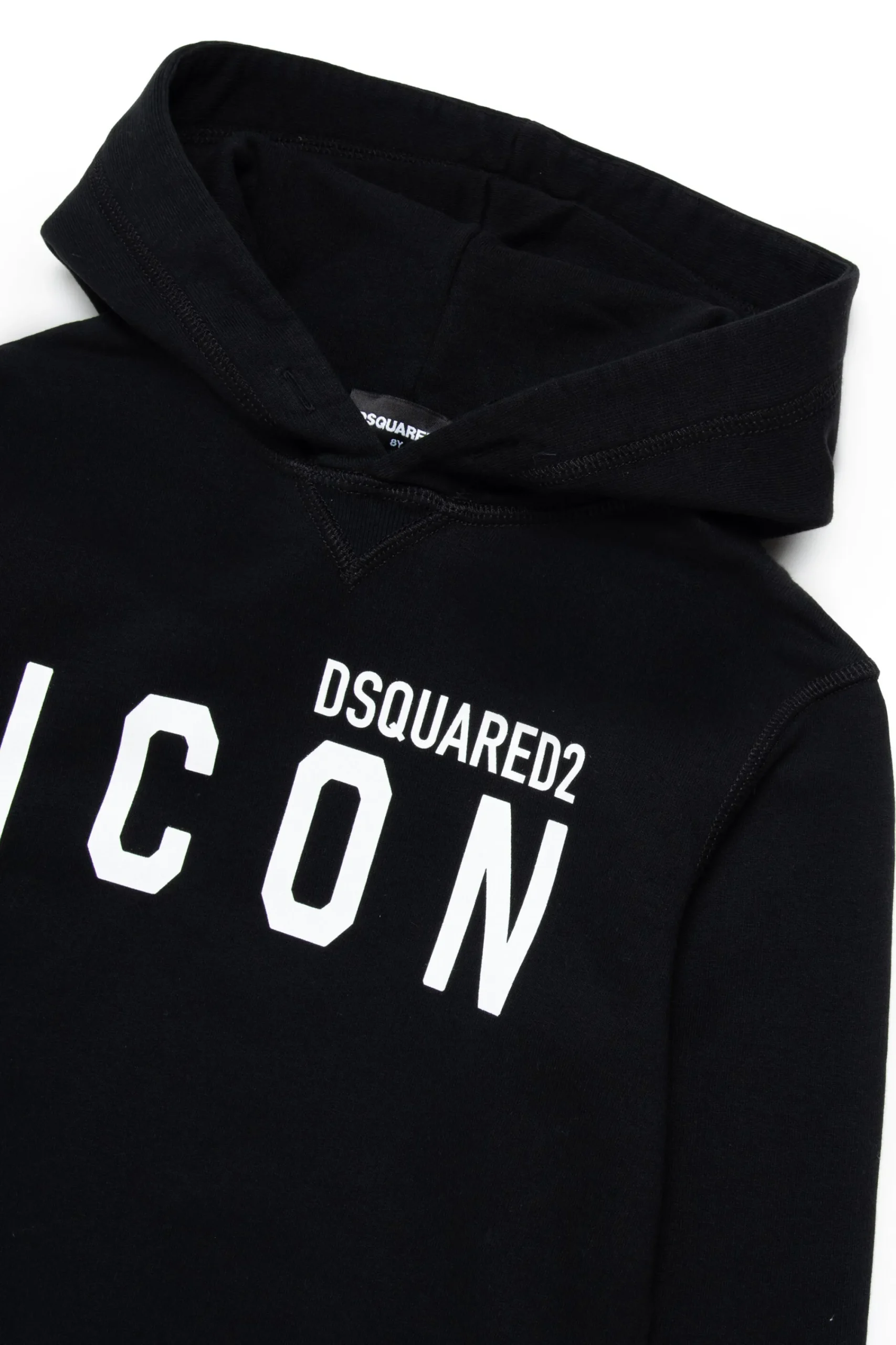 Sweatshirts | Sweatshirts>DSQUARED2 Cotton hooded sweatshirt with logo Icon black