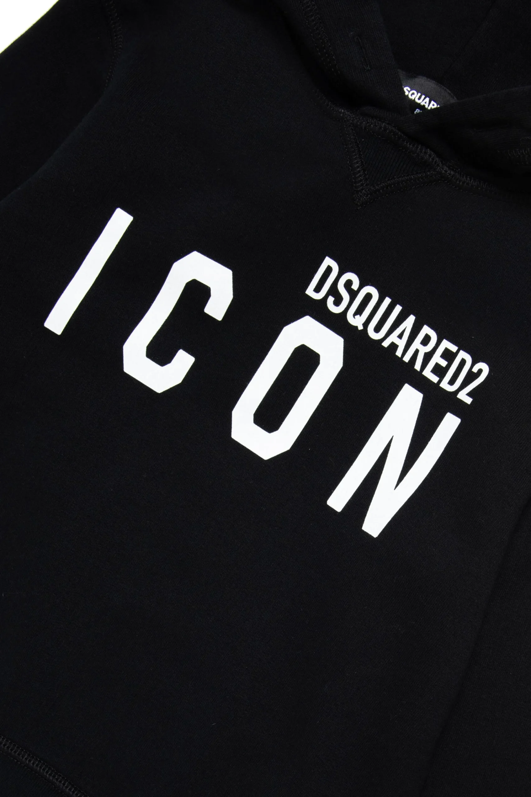 Sweatshirts | Sweatshirts>DSQUARED2 Cotton hooded sweatshirt with logo Icon black