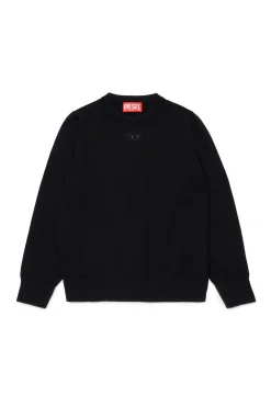 Oval D By Diesel | Oval D By Diesel>DIESEL Cotton pullover branded with Oval D logo black