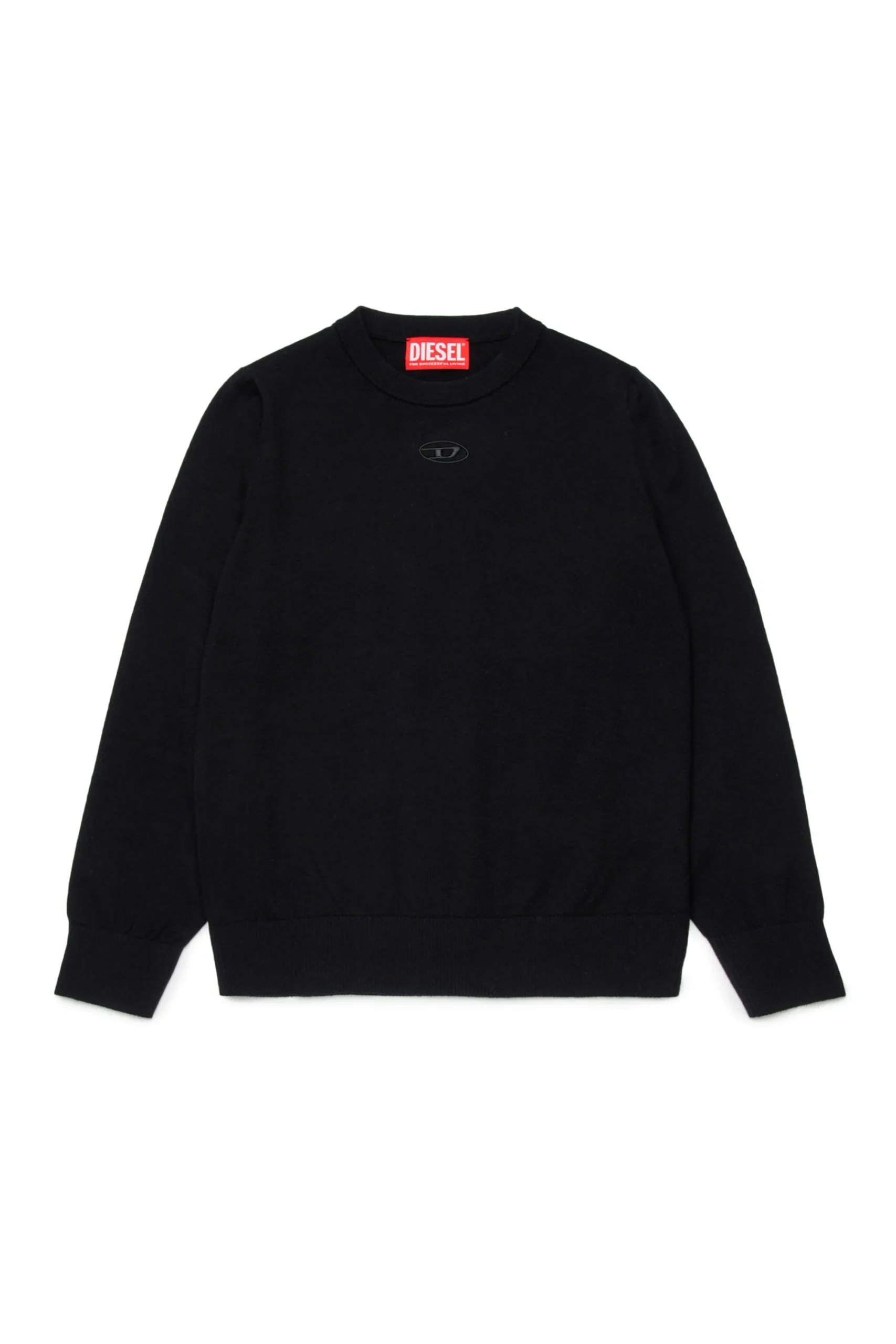 Oval D By Diesel | Oval D By Diesel>DIESEL Cotton pullover branded with Oval D logo black
