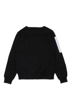 Logomania | Logomania>N°21 Cotton pullover with maxi logo black