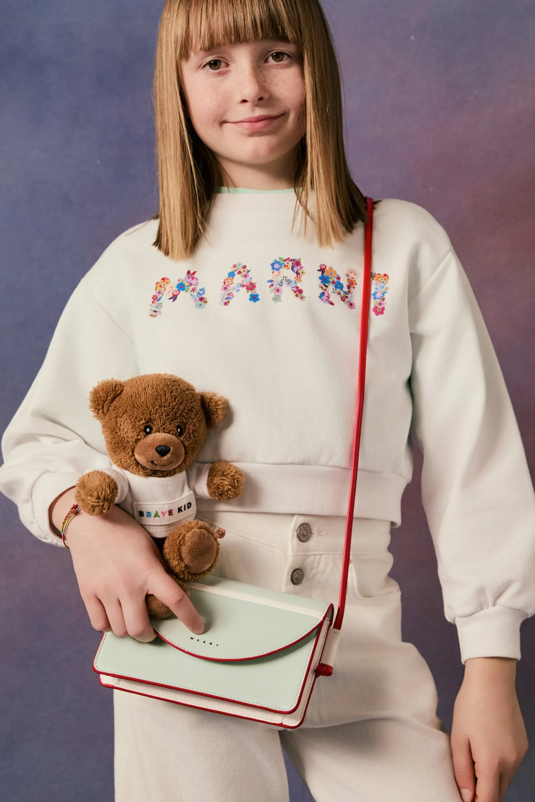 Sweatshirts | Logomania>MARNI Crew-neck sweatshirt branded with Holiday Logo white