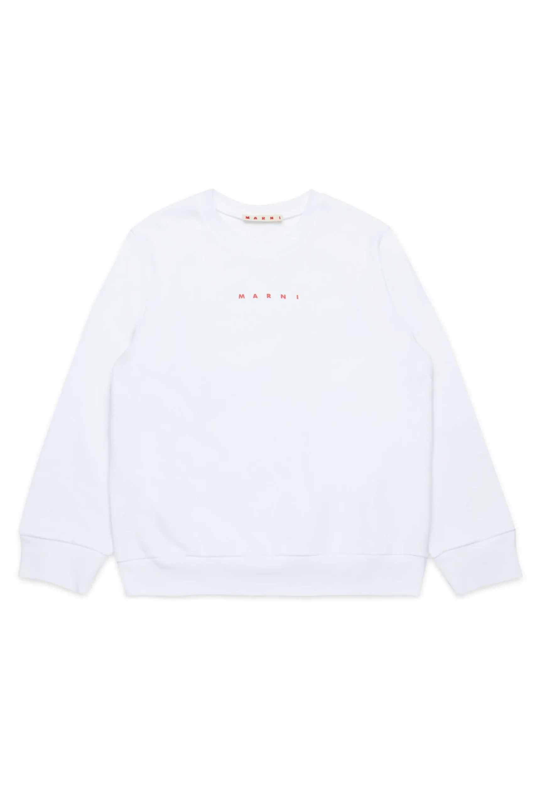 Sweatshirts | Activewear>MARNI Crew-neck sweatshirt branded with logo white