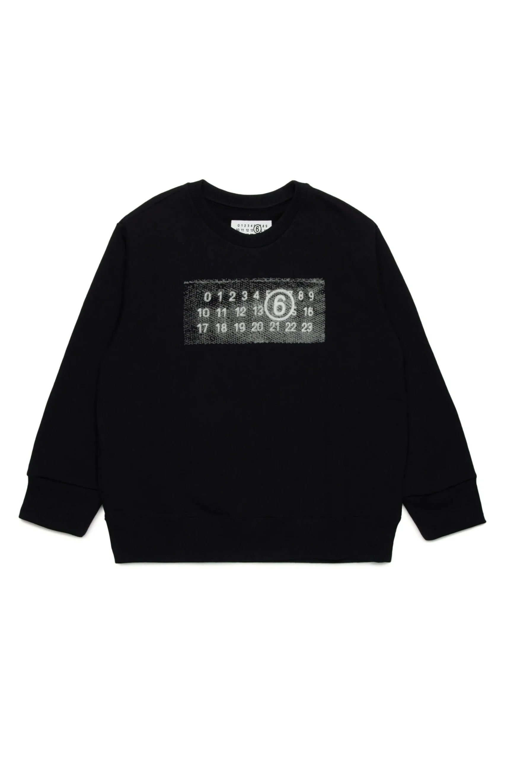 Sweatshirts | Logomania>MM6 MAISON MARGIELA Crew-neck sweatshirt branded with Numeric Logo Pixel black