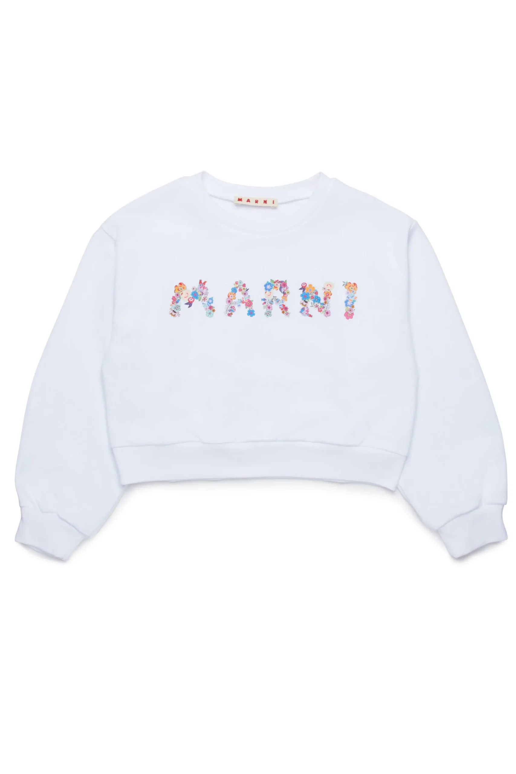 Sweatshirts | Logomania>MARNI Crew-neck sweatshirt branded with Holiday Logo white