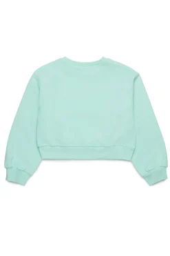 Sweatshirts | Logomania>MARNI Crew-neck sweatshirt branded with Holiday Logo placid blue
