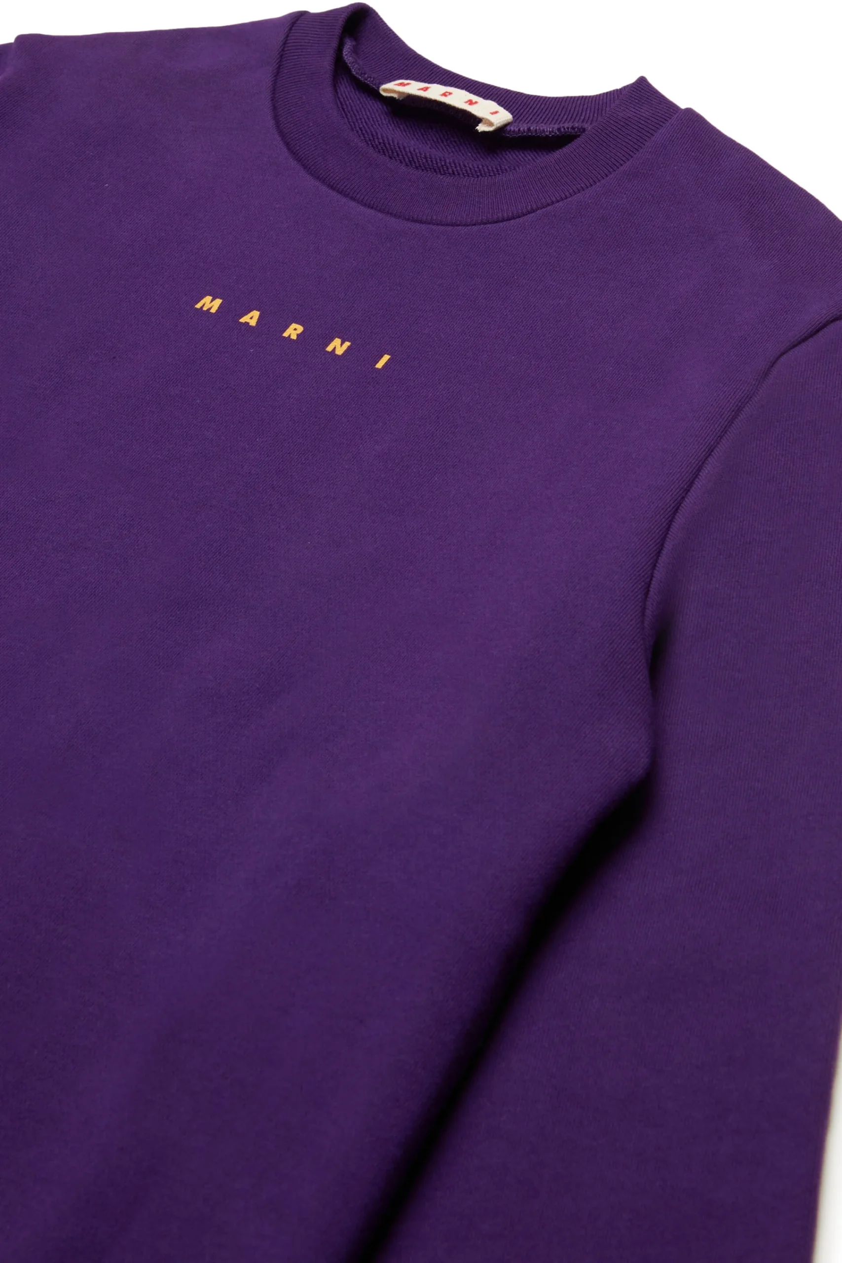 Sweatshirts | Activewear>MARNI Crew-neck sweatshirt branded with logo violet