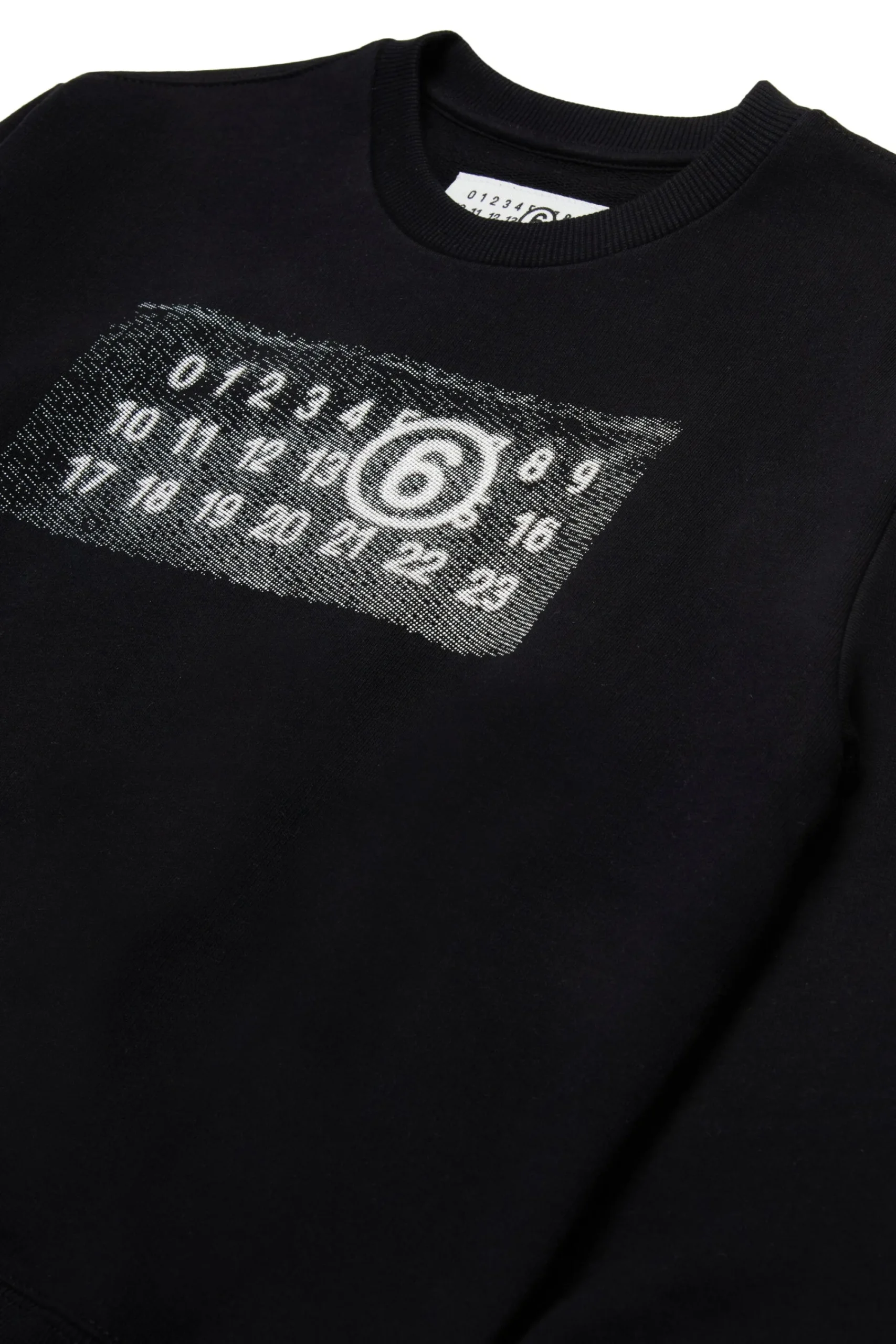 Sweatshirts | Logomania>MM6 MAISON MARGIELA Crew-neck sweatshirt branded with Numeric Logo Pixel black