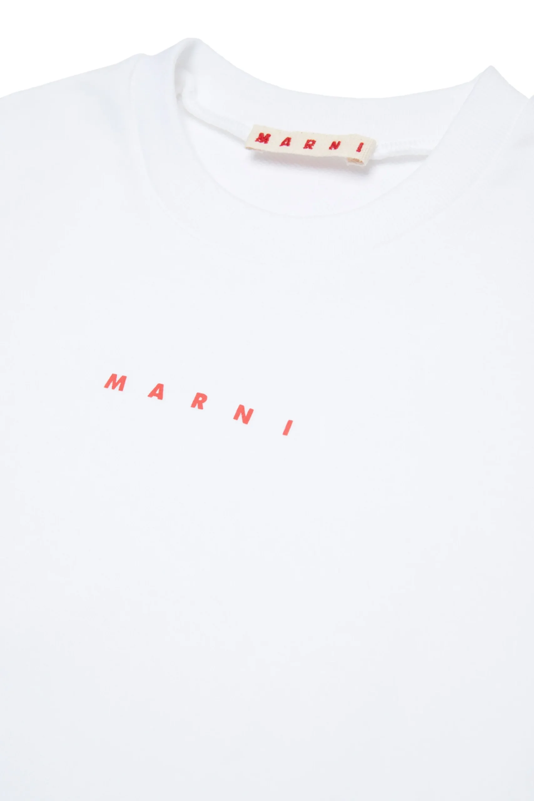 Sweatshirts | Activewear>MARNI Crew-neck sweatshirt branded with logo white