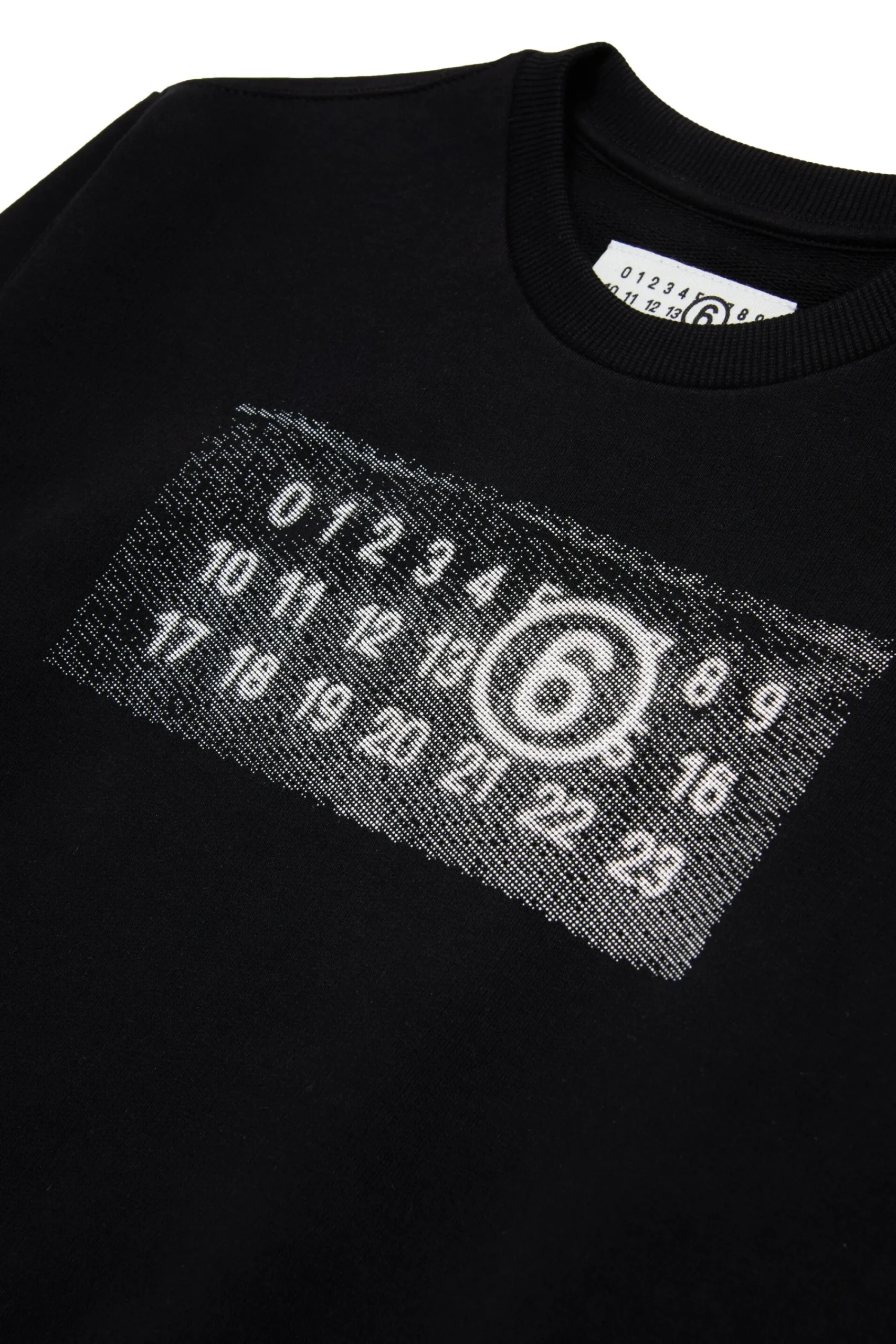 Sweatshirts | Logomania>MM6 MAISON MARGIELA Crew-neck sweatshirt branded with Numeric Logo Pixel black