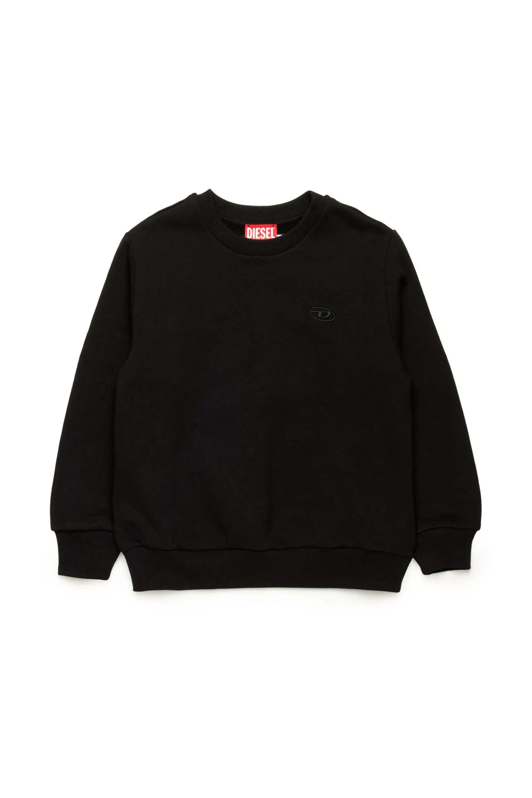 Oval D By Diesel | Oval D By Diesel>DIESEL Crew-neck sweatshirt with maxi Oval D logo black