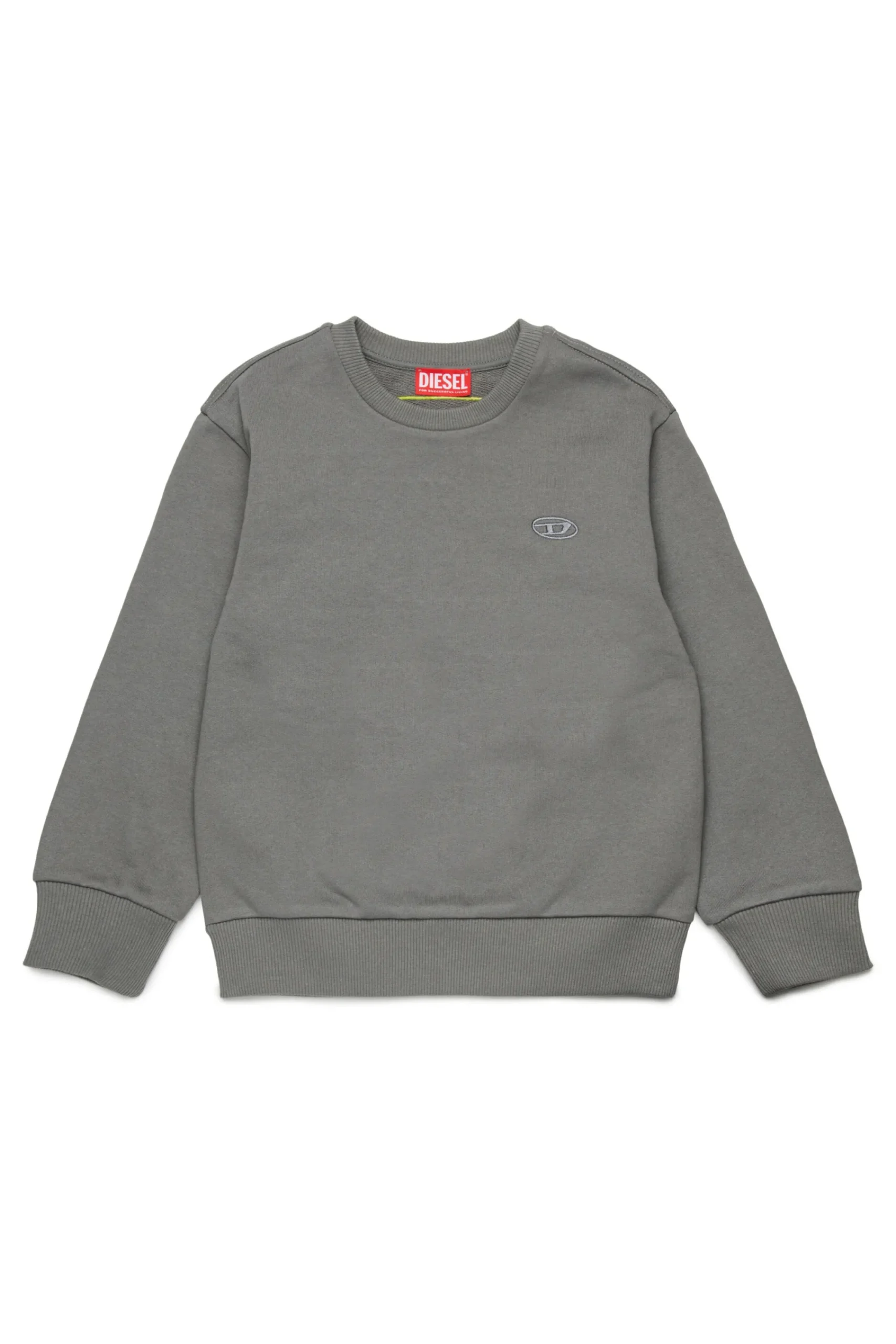 Oval D By Diesel | Oval D By Diesel>DIESEL Crew-neck sweatshirt with maxi Oval D logo dark grey