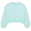 Sweatshirts | Logomania>MARNI Crew-neck sweatshirt with contrasting seams placid blue