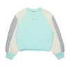 Sweatshirts | Activewear>MARNI Crew-neck sweatshirt with colorblock details placid blue