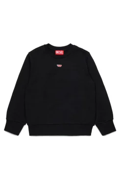 Sweatshirts | Activewear>DIESEL Crew-neck sweatshirt with patch black