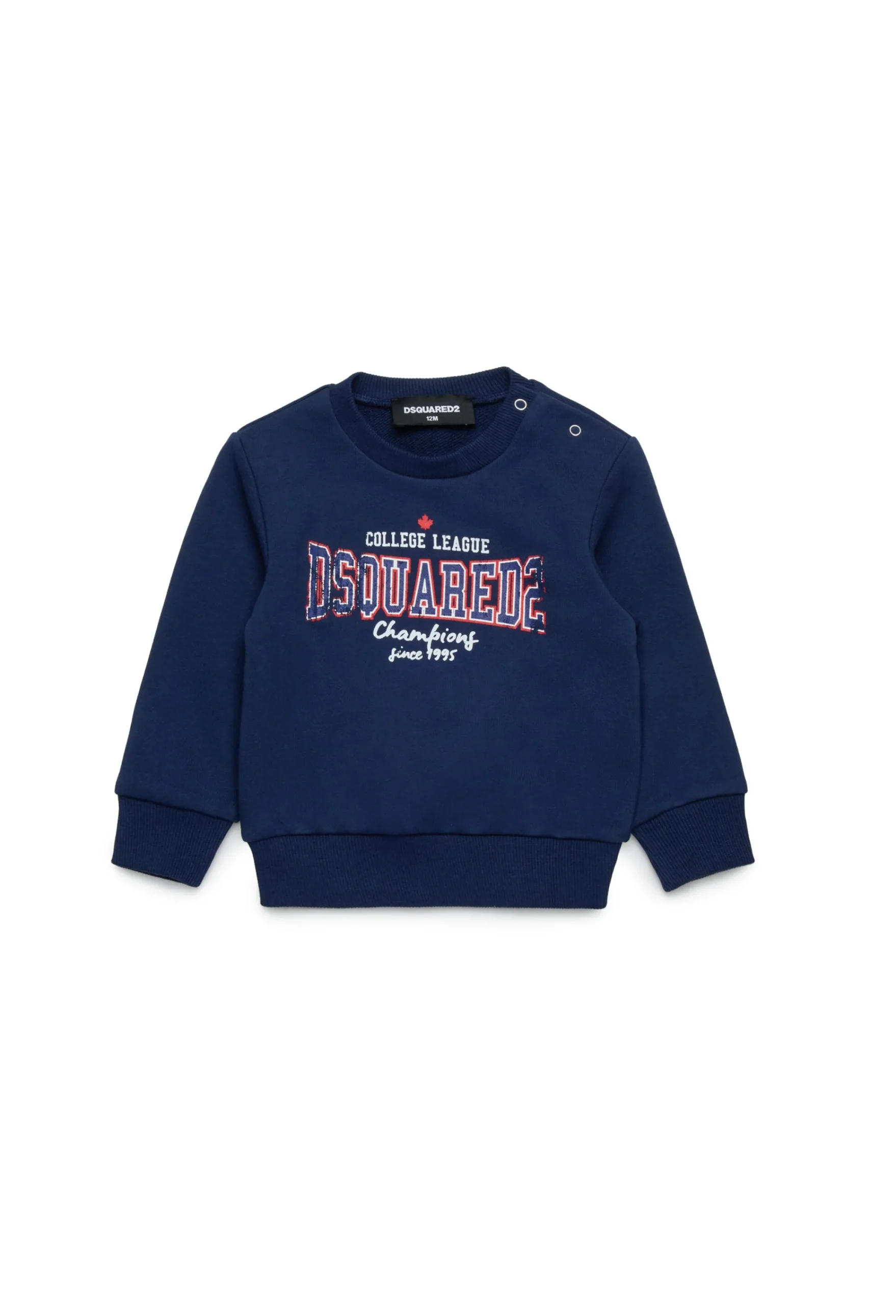 Sweatshirts | Activewear>DSQUARED2 Crew-neck sweatshirt with college print dark blue