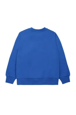 Sweatshirts | Activewear>DIESEL Crew-neck sweatshirt with patch bright bluette