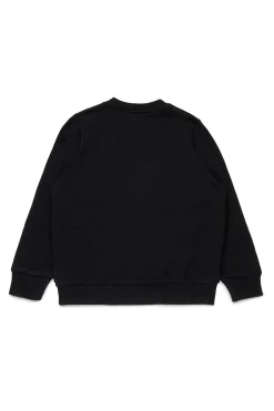 Sweatshirts>DIESEL Crew-neck sweatshirt with heart graphic black
