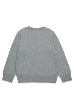 Sweatshirts | Sweatshirts>DIESEL Crewneck sweatshirt with maxi 1978 graphics grey melange