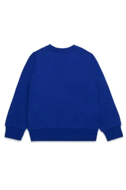 Sweatshirts | Sweatshirts>DIESEL Crew-neck sweatshirt with maxi shield logo blue surf the web