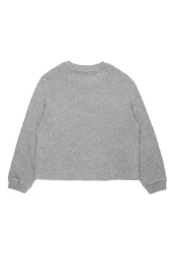 Sweatshirts>MARNI Crew-neck sweatshirt with baguette logo grey melange