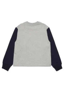 Activewear | Activewear>MARNI Crew-neck sweatshirt with colorblock details blue navy