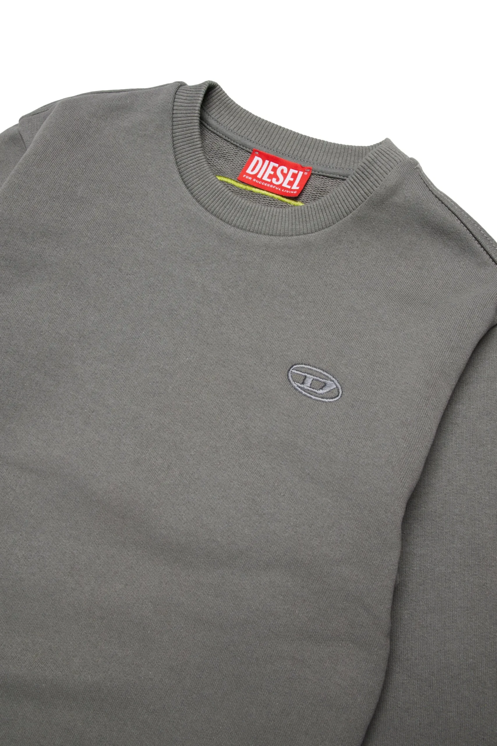 Oval D By Diesel | Oval D By Diesel>DIESEL Crew-neck sweatshirt with maxi Oval D logo dark grey