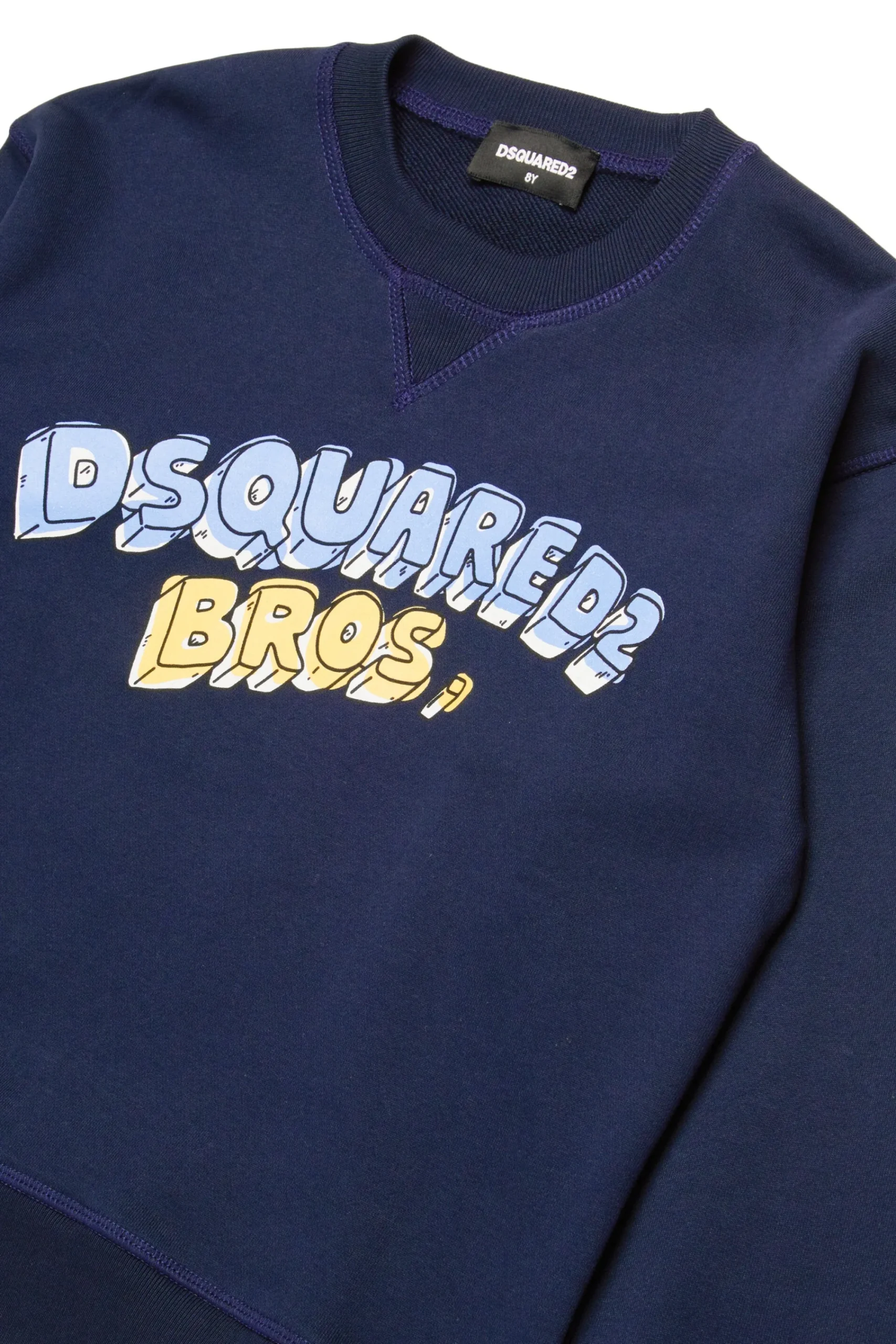 Sweatshirts | Sweatshirts>DSQUARED2 Crew-neck sweatshirt with graffiti lettering twilight bluette