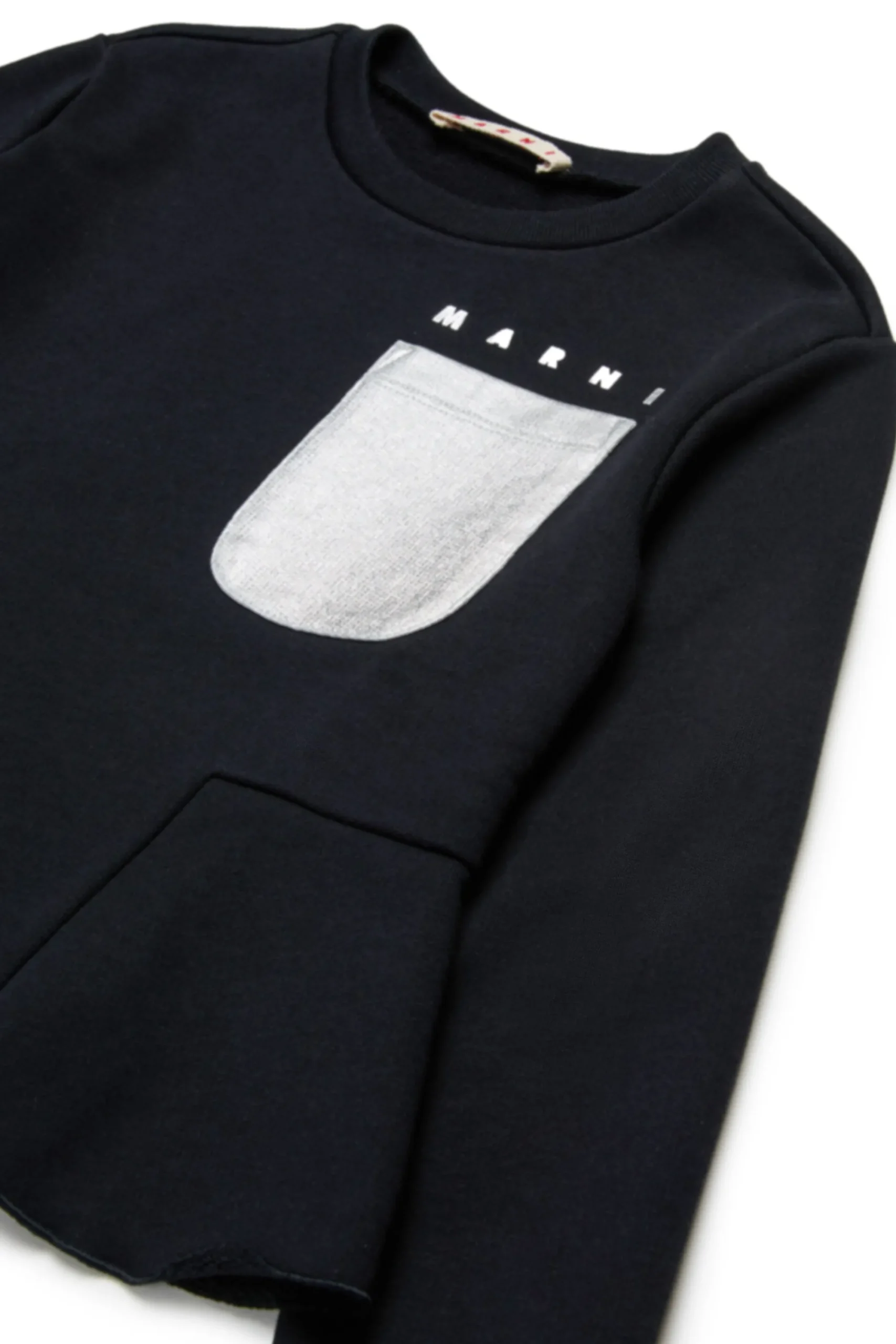 Sweatshirts>MARNI Crew-neck sweatshirt with mylar pocket black
