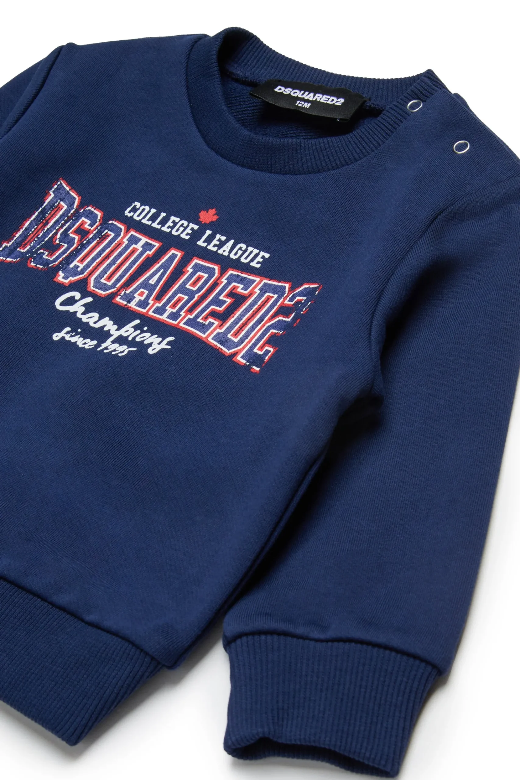 Sweatshirts | Activewear>DSQUARED2 Crew-neck sweatshirt with college print dark blue