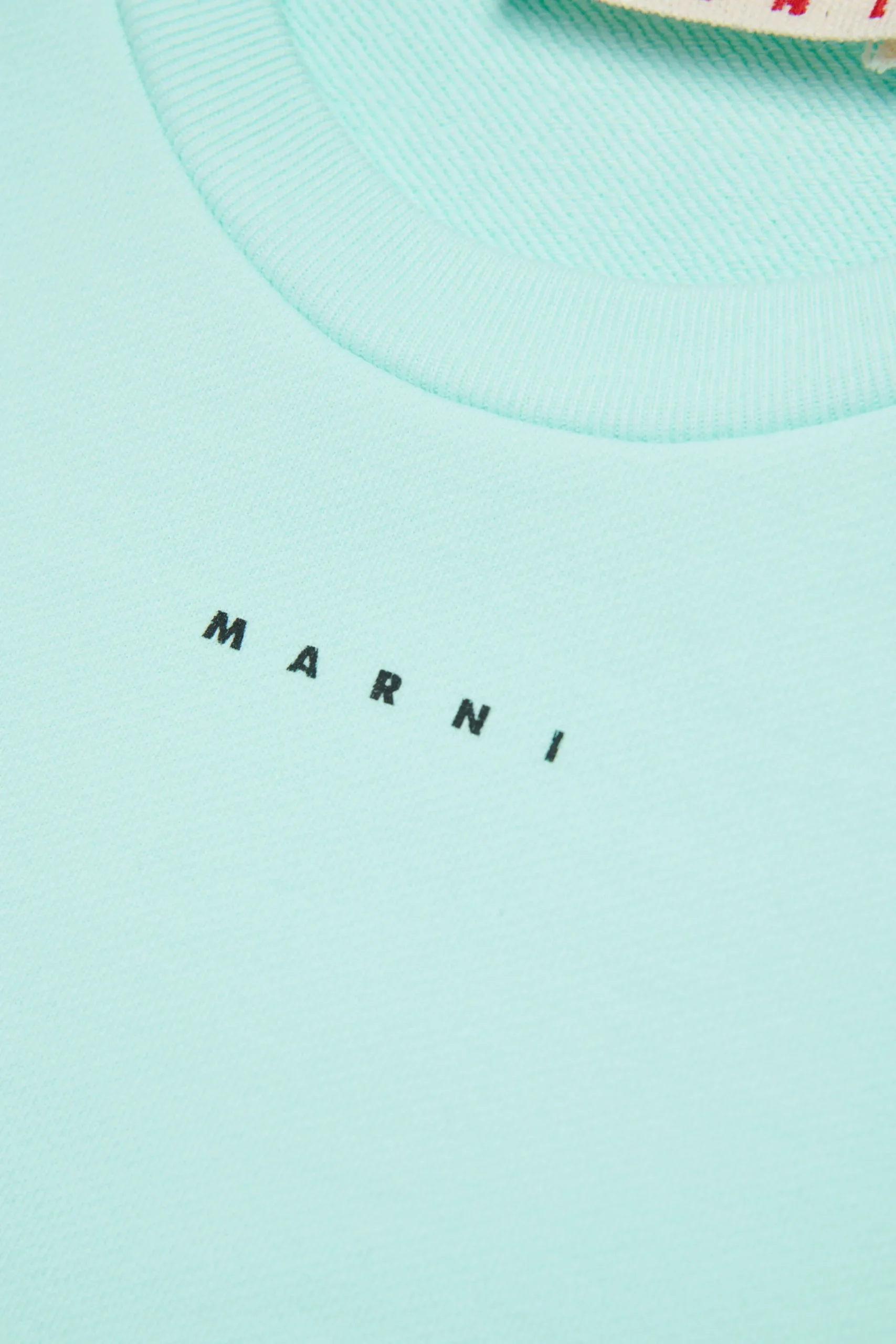 Sweatshirts | Activewear>MARNI Crew-neck sweatshirt with colorblock details placid blue