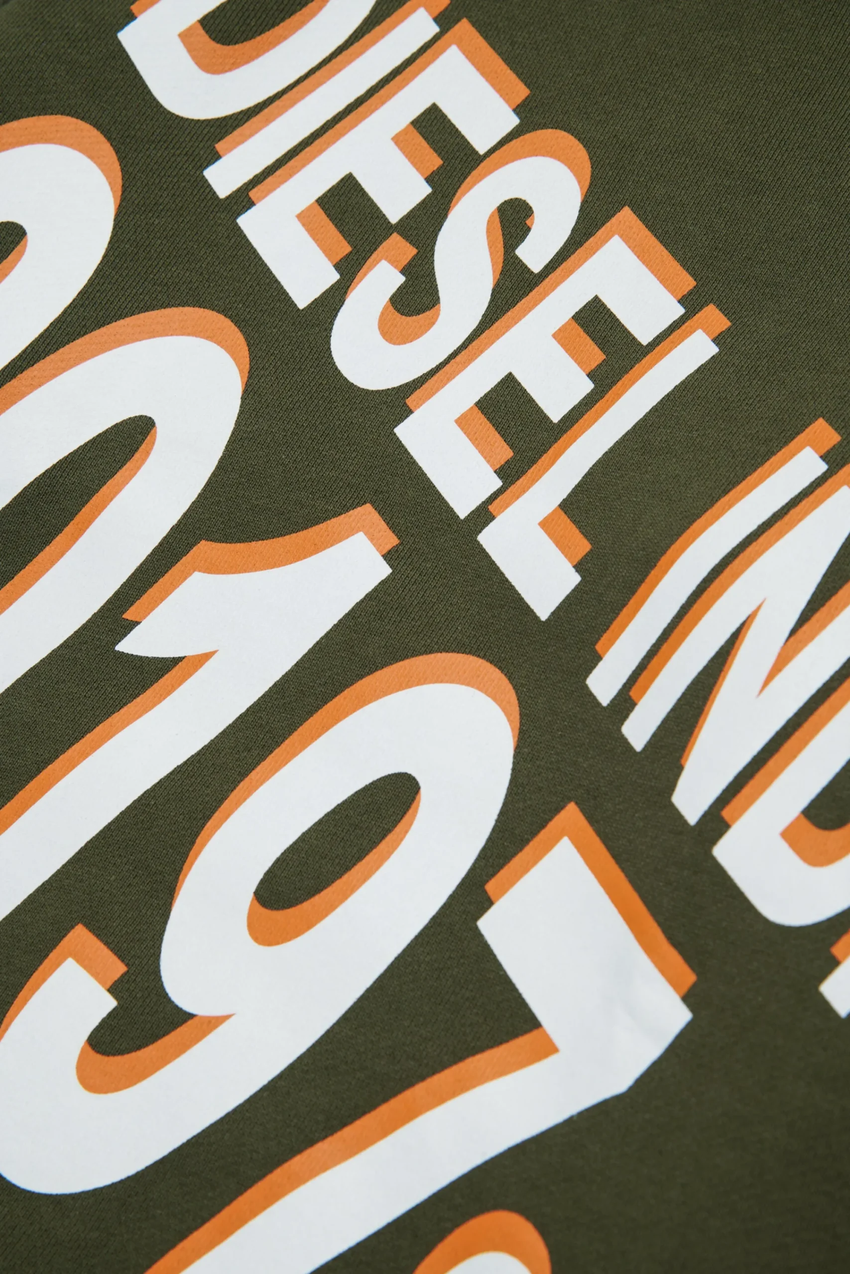 Sweatshirts | Sweatshirts>DIESEL Crew-neck sweatshirt with maxi logo print dusty olive
