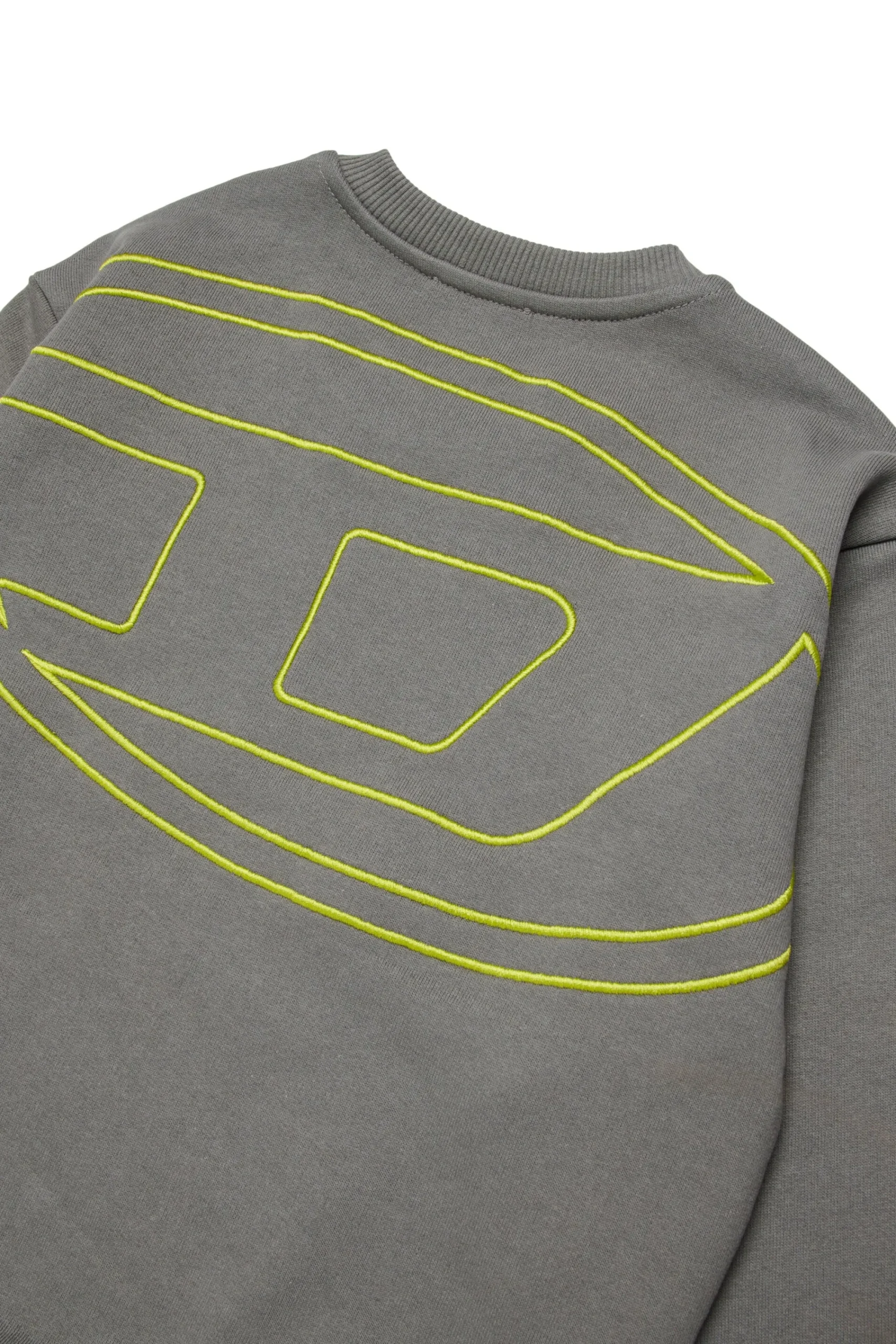 Oval D By Diesel | Oval D By Diesel>DIESEL Crew-neck sweatshirt with maxi Oval D logo dark grey