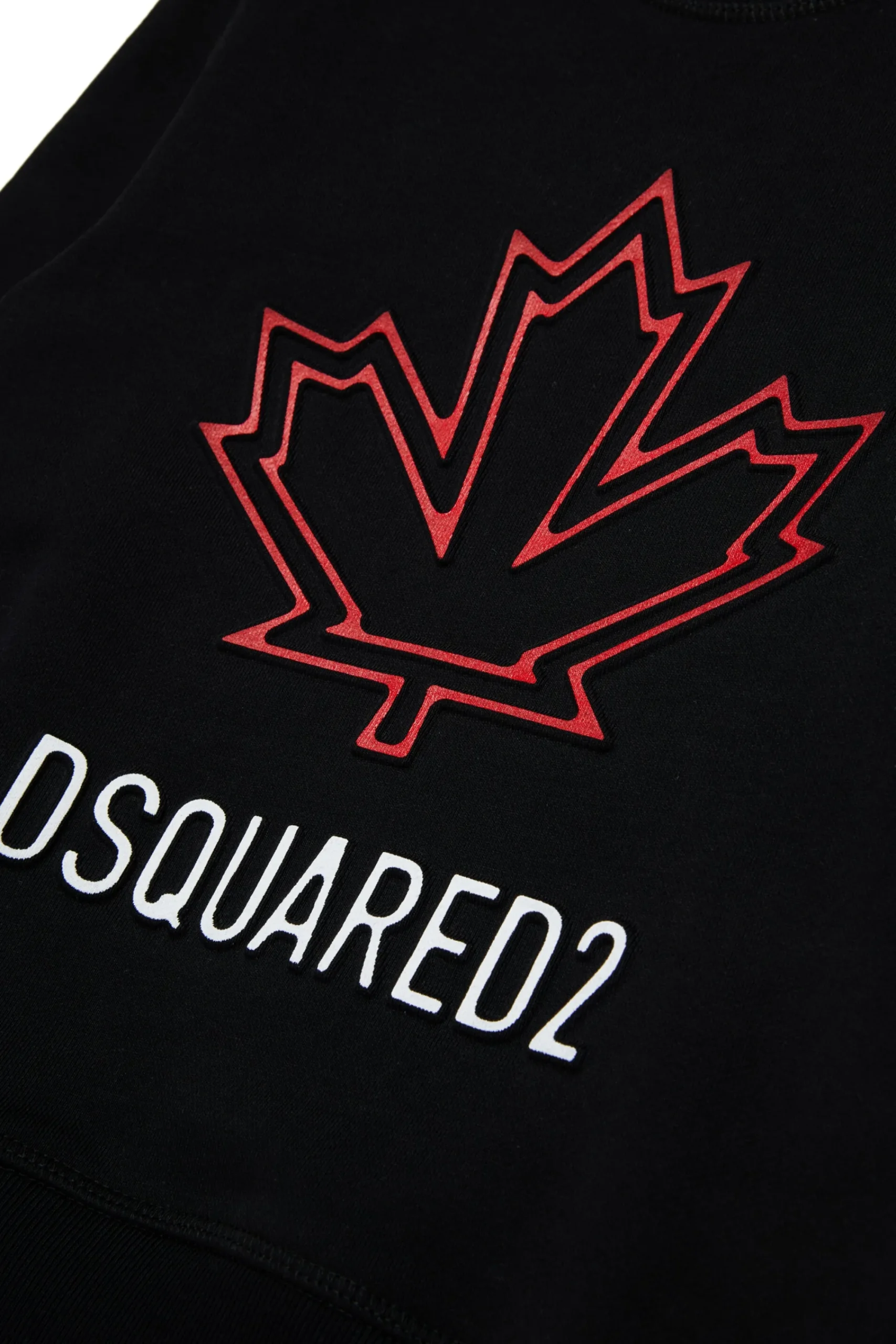 Sweatshirts | Logomania>DSQUARED2 Crew-neck sweatshirt with Maple Leaf outline black