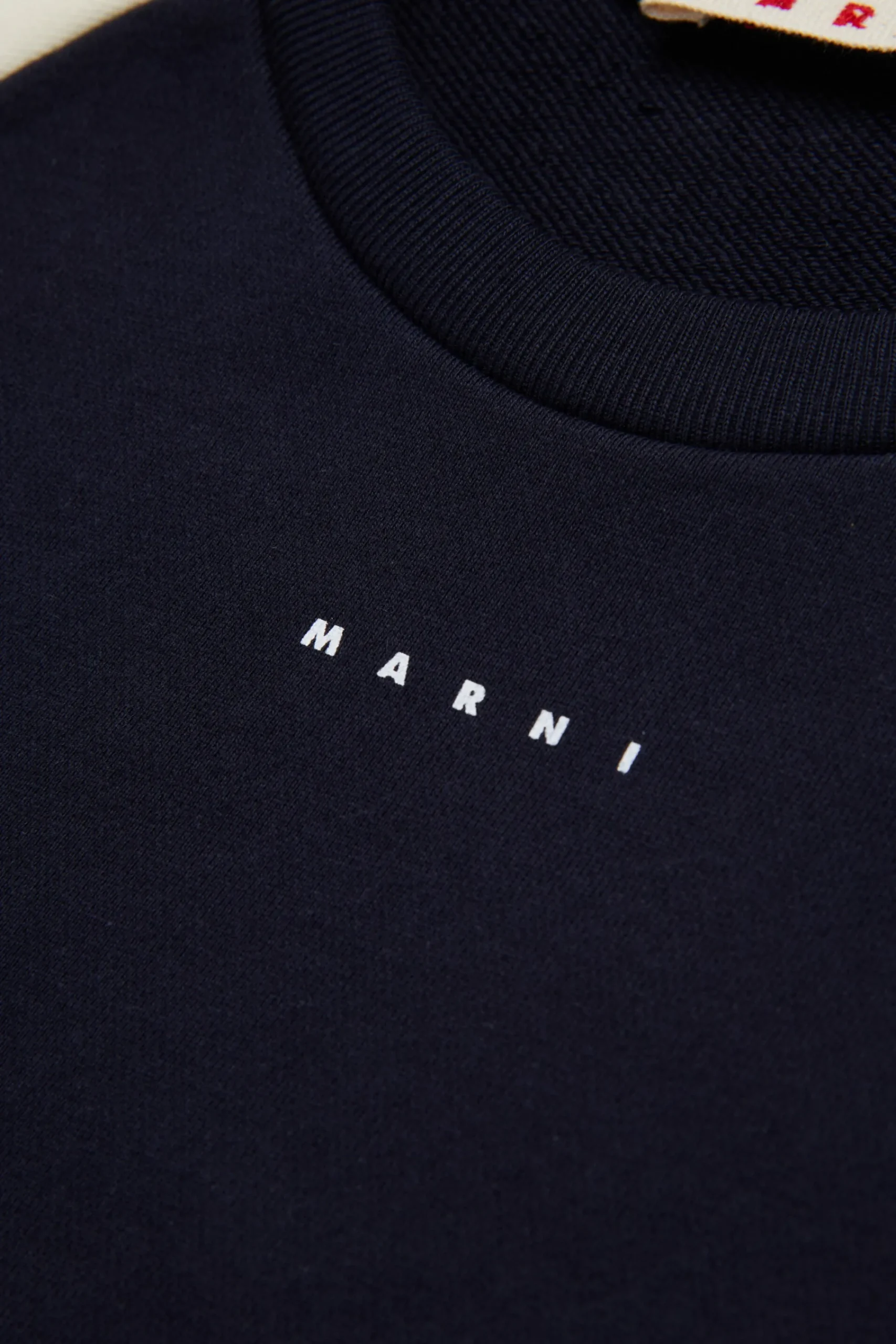 Sweatshirts | Activewear>MARNI Crew-neck sweatshirt with colorblock details blue navy