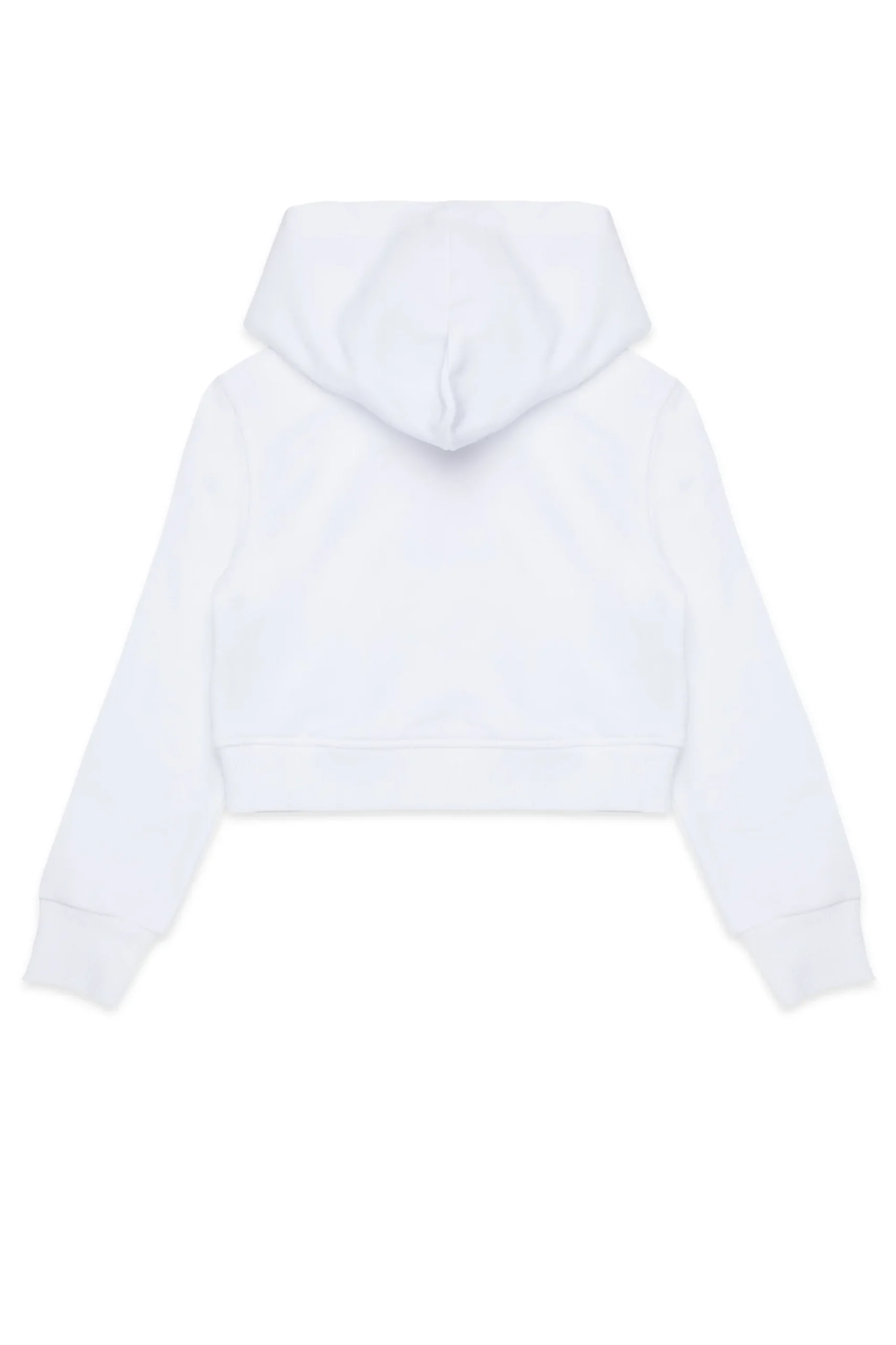 Sweatshirts>DIESEL Cropped sweatshirt with heart graphic white