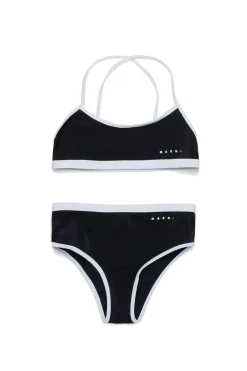 Swimwear | Swimwear>MARNI Cross-over shoulder straps bikini swimming costume black