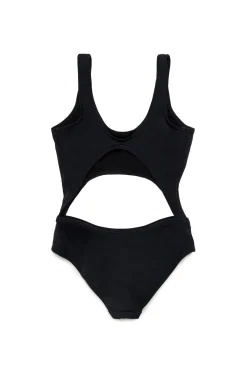 Swimwear | Logomania>DSQUARED2 Cut-out one-piece swimsuit branded ICON black