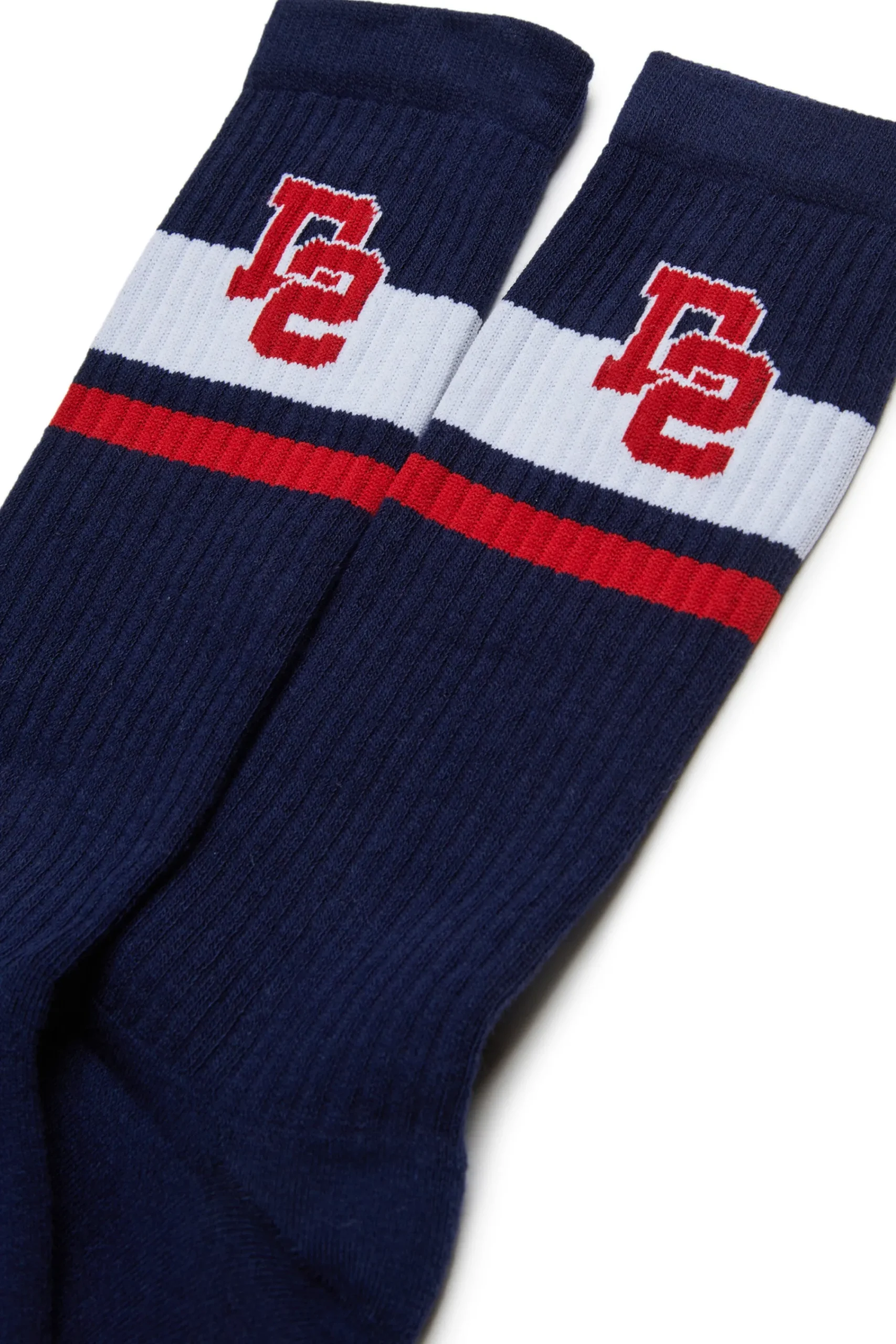 Socks | Socks>DSQUARED2 D2 branded college style socks eclipse blue