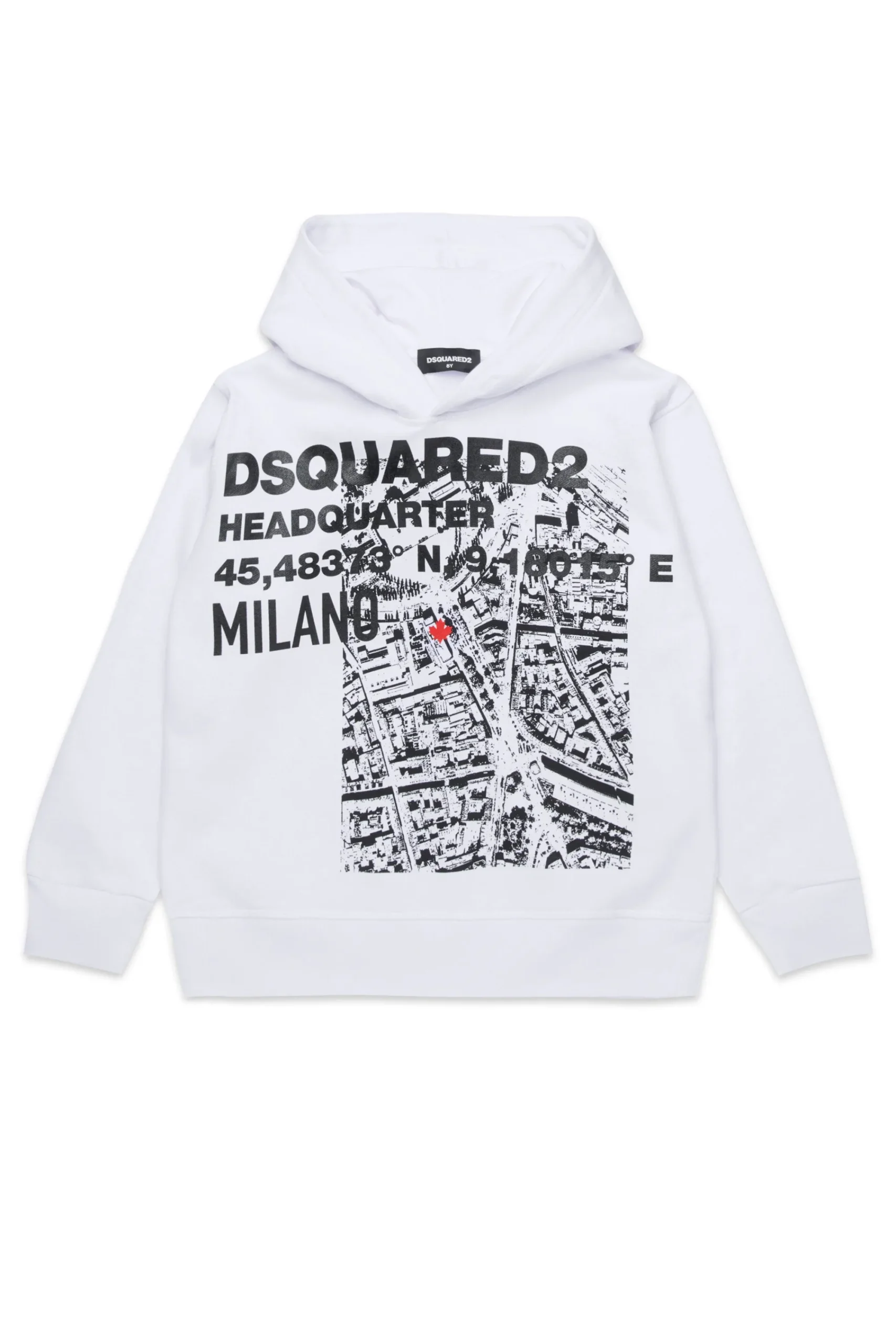 Sweatshirts | Sweatshirts>DSQUARED2 D2 Headquarter print sweatshirt white