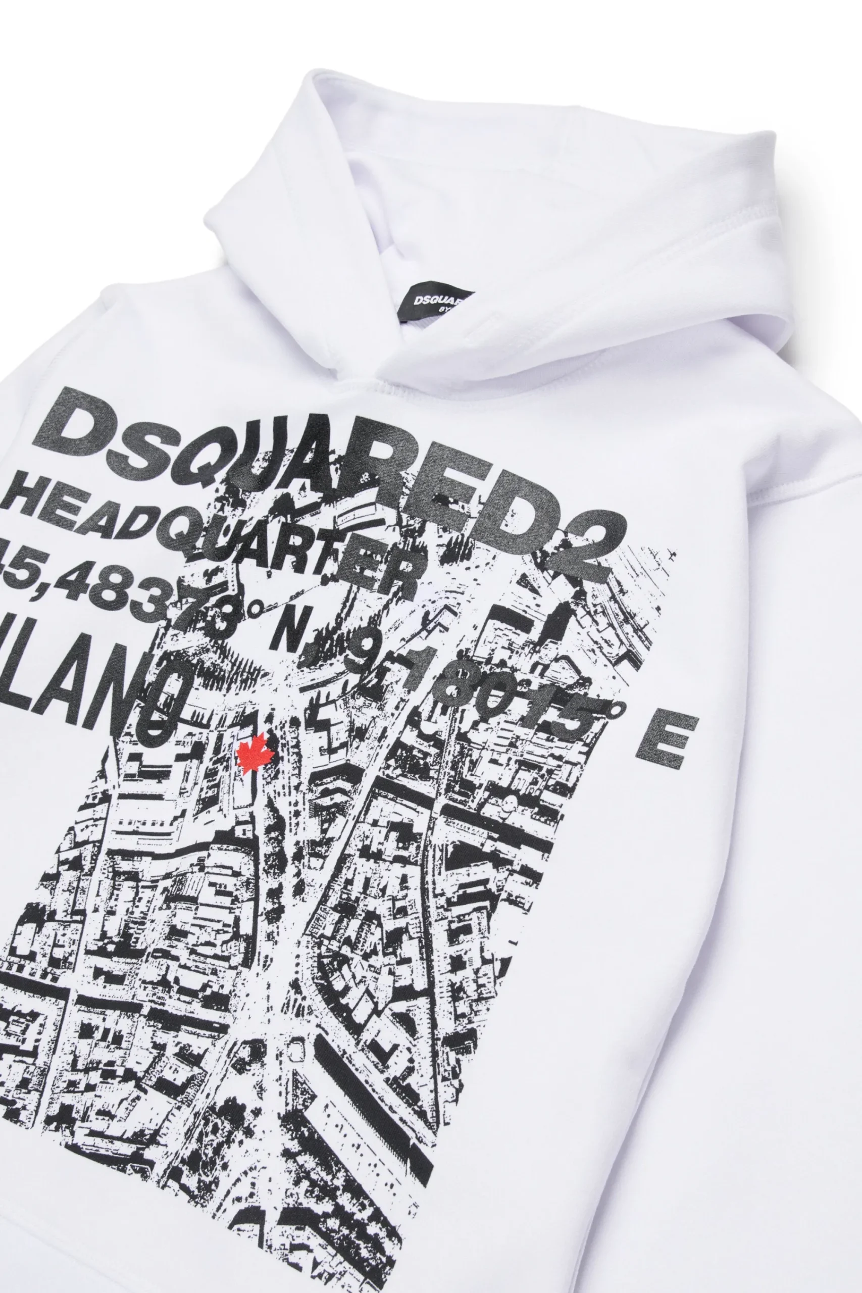 Sweatshirts | Sweatshirts>DSQUARED2 D2 Headquarter print sweatshirt white