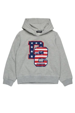 Sweatshirts | Activewear>DSQUARED2 D2 USA print sweatshirt light grey melange
