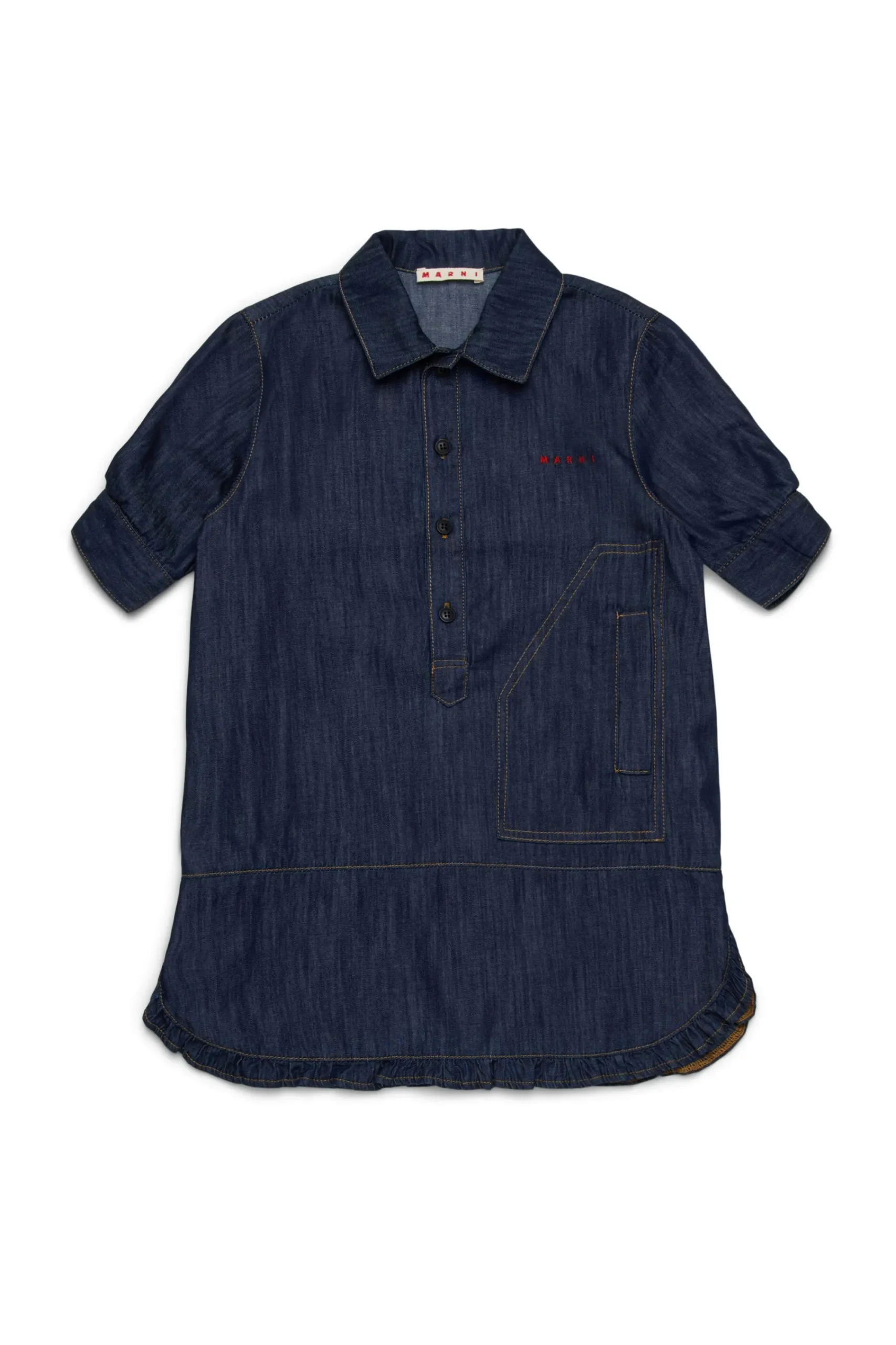 Dresses | Denim-Mania>MARNI Dark denim shirt dress blue denim