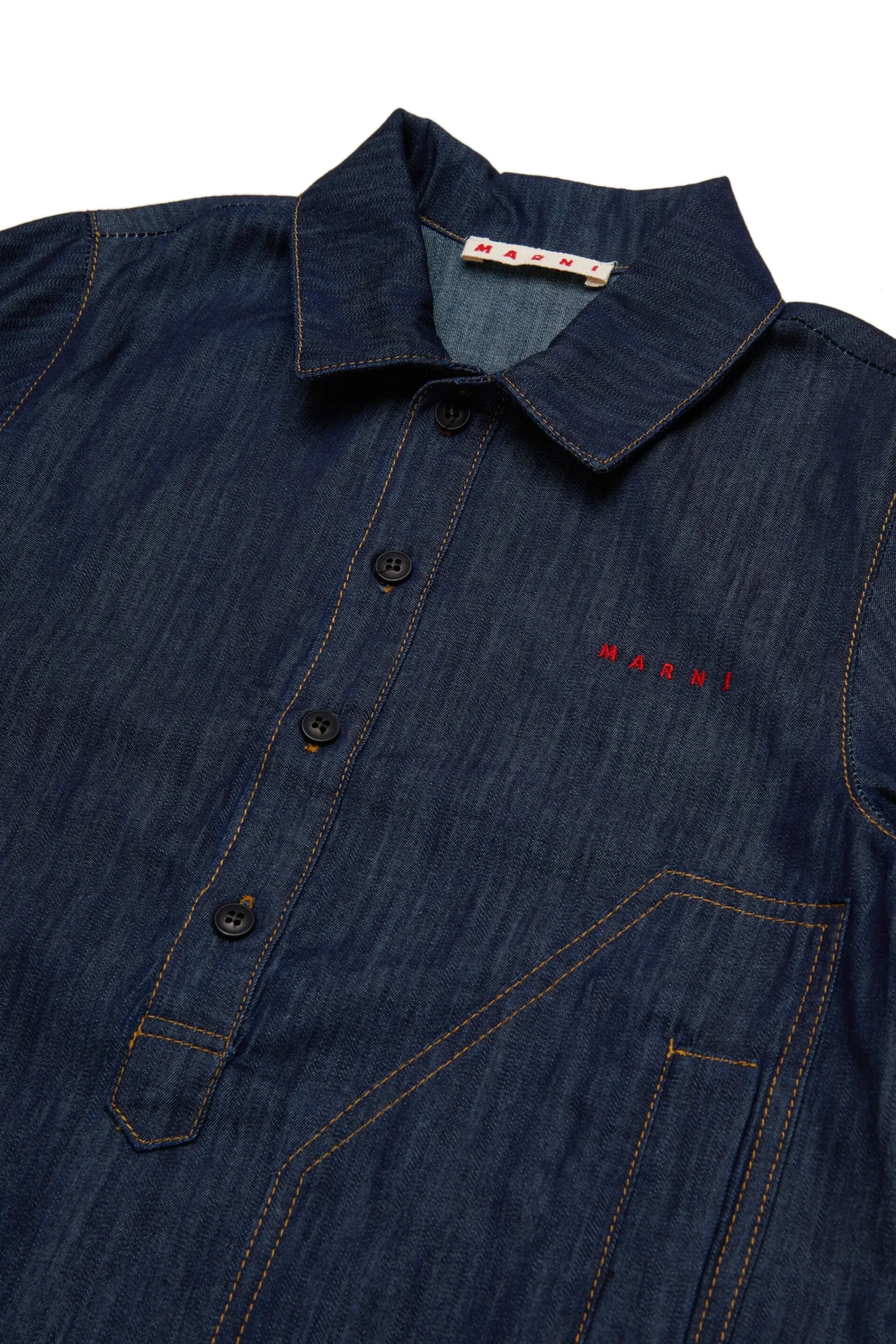 Dresses | Denim-Mania>MARNI Dark denim shirt dress blue denim