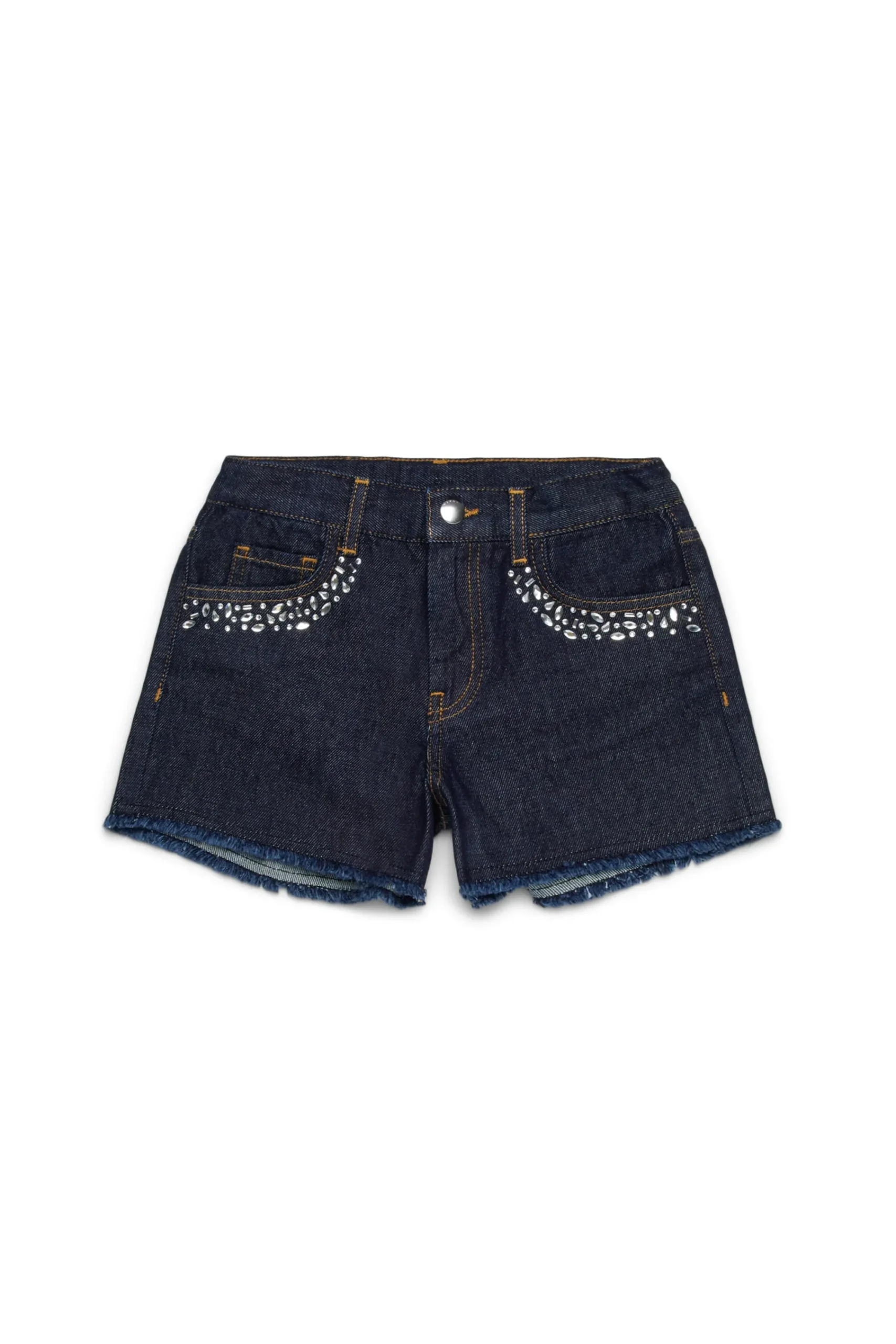 Shorts>MARNI Dark denim shorts with Rhinestones blue denim