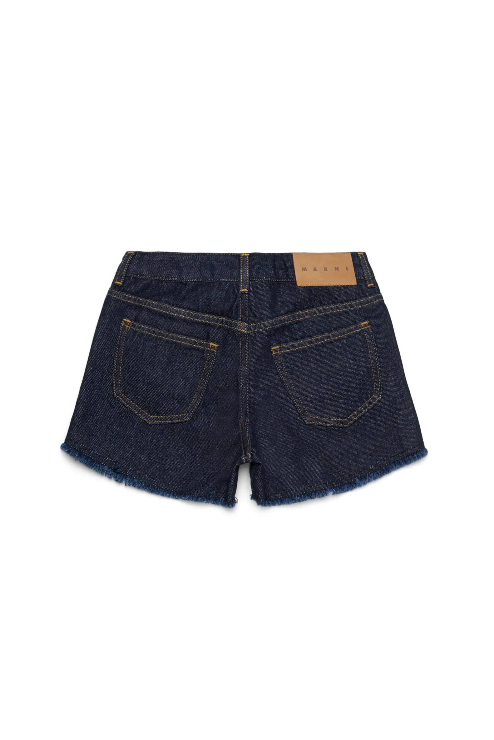 Shorts>MARNI Dark denim shorts with Rhinestones blue denim