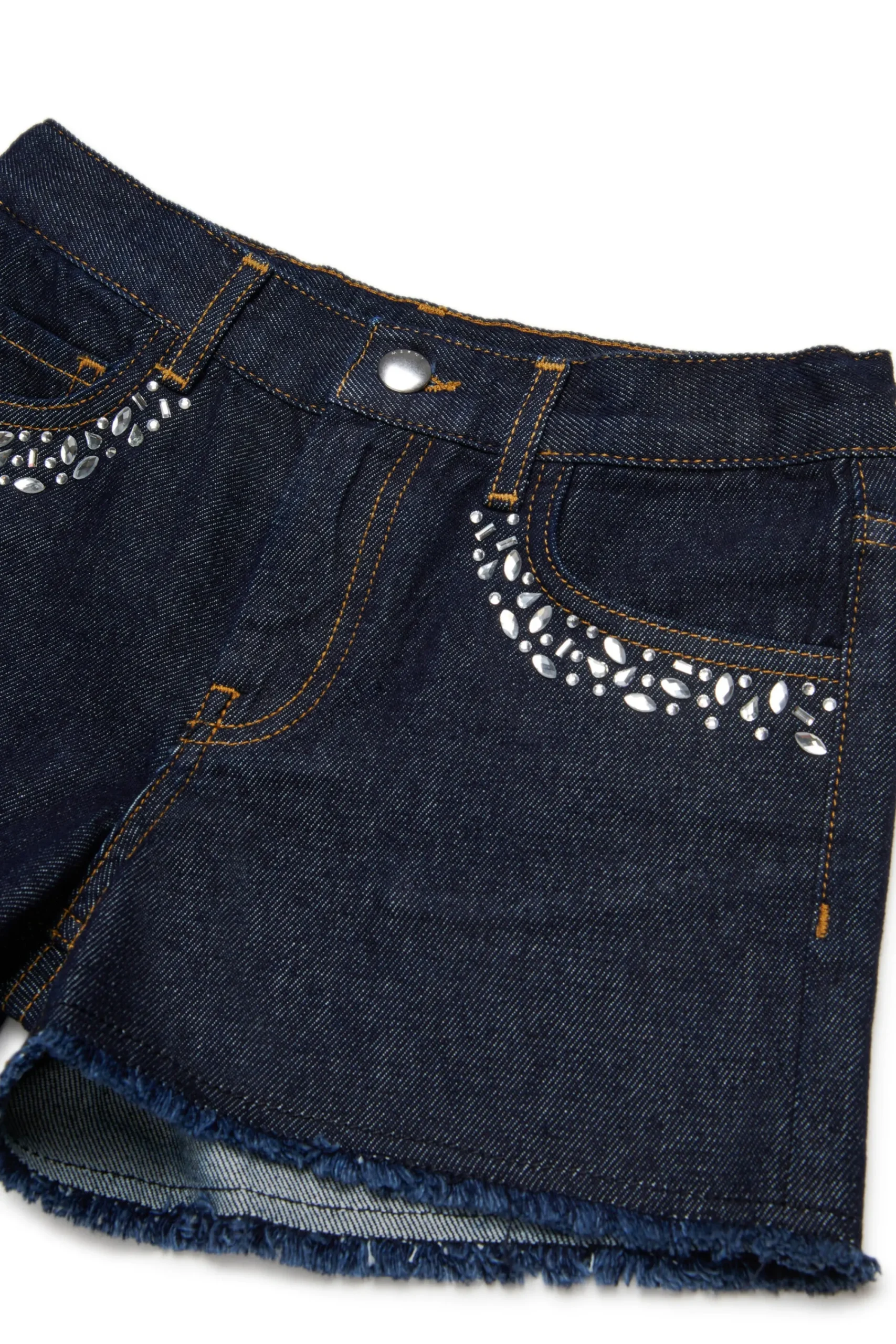 Shorts>MARNI Dark denim shorts with Rhinestones blue denim